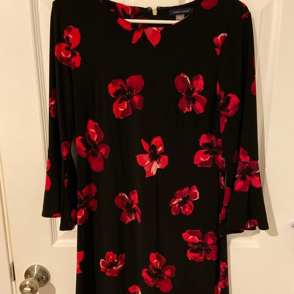 tommy hilfiger red floral dress
